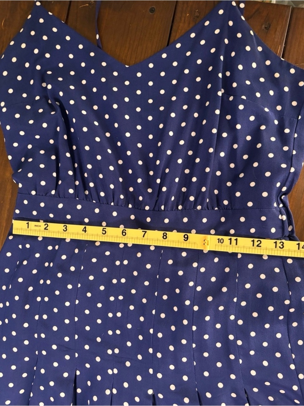 J. Crew Navy Blue Polka Dot 100% Silk Midi Dress SZ 4 Relaxed Fit Coquette - Picture 10 of 14